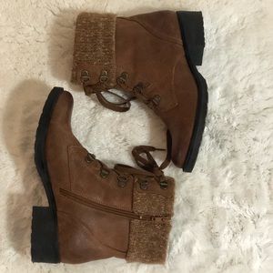 Baretraps Orley Lace Up Ankle Boots Color: Cognac